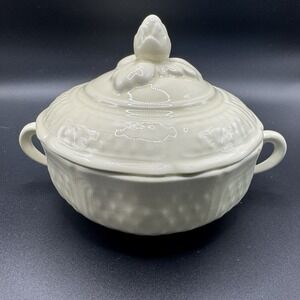GIEN FRANCE PONT AUX CHOUX Cream Bouillon Soup Bowl with Lid